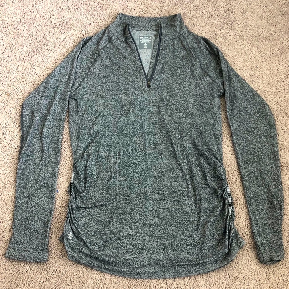 ATHLETA— 3/4 Zip Pullover Active Top